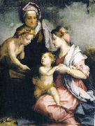 Andrea del Sarto Madonna col Bambino, Santa Elisabetta e San Giovannino oil painting